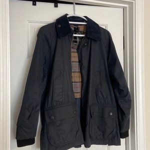 BARBOUR JACKET: Mens style Bedale Wax Jacket. Navy.